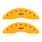 15-20 Ford Mustang MGP 10201SMGPYL 4 Caliper Covers Engraved Front & Rear MGP Yellow Finish Black Characters